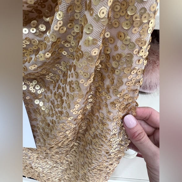 NSR Strappy Sequin Dress Rose Gold - Picture 8 of 10